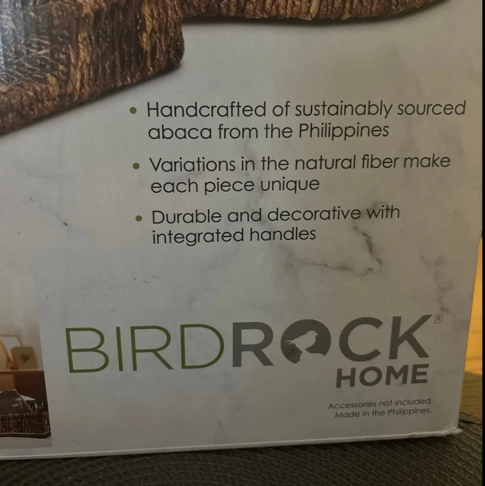 Birdrock Home Handwoven Serving Tray (2-piece set) New